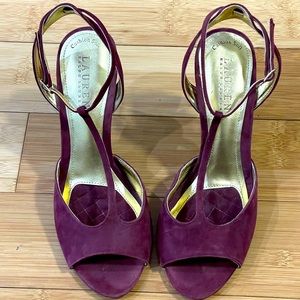 Heeled Sandals- Ralph Lauren Tstrap Peeptoe Heels